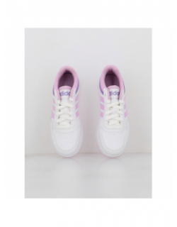 Baskets hoops 3.0 k blanc rose enfant - Adidas