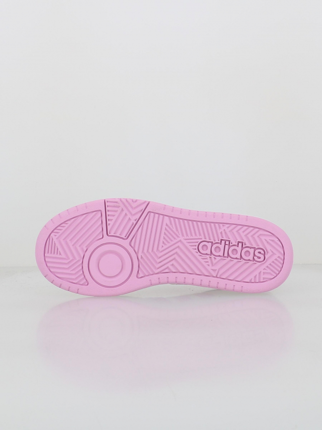 Baskets hoops 3.0 k blanc rose enfant - Adidas