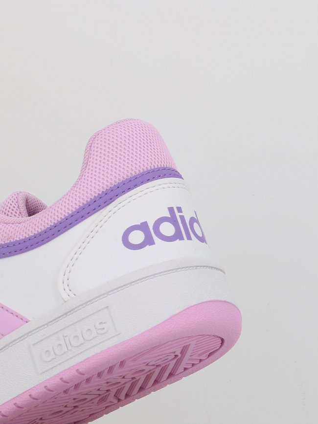 Baskets hoops 3.0 k blanc rose enfant - Adidas