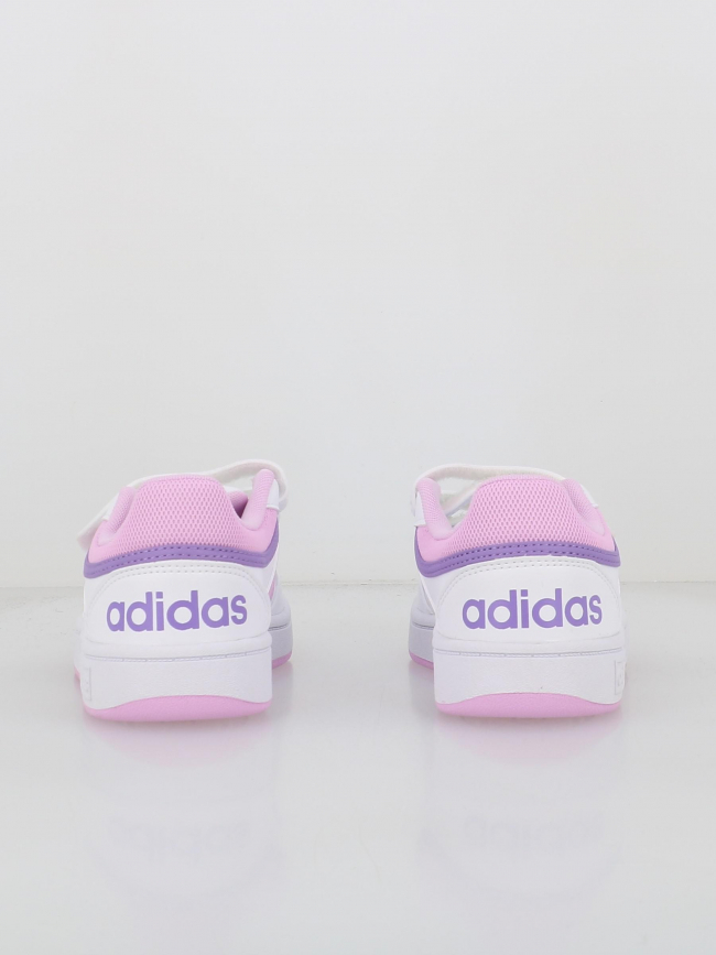 Baskets hoops 3.0 cf blanc rose enfant - Adidas