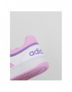 Baskets hoops 3.0 cf blanc rose enfant - Adidas