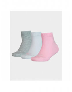 Pack de 3 paires de chaussettes quarter multicolore enfant - Puma