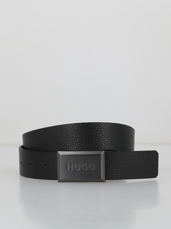 Ceinture en cuir garlond noir homme - Hugo