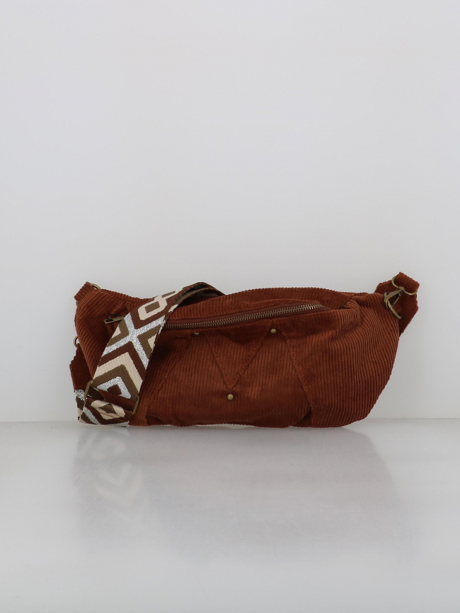 Sac banane jenny marron femme - Pieces