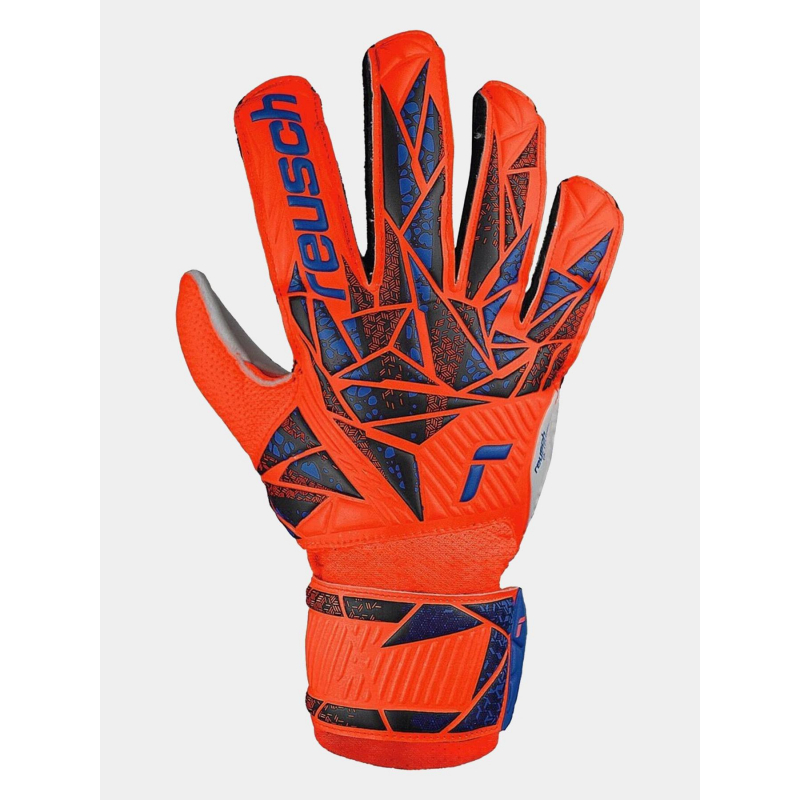 Gants de football attrakt starter solid orange bleu enfant - Reusch