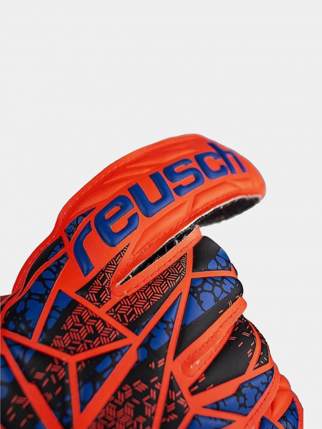 Gants de football attrakt starter solid orange bleu enfant - Reusch