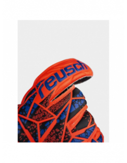 Gants de football attrakt starter solid orange bleu enfant - Reusch