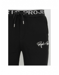 Jogging uni logo brodé noir enfant - Project X Paris