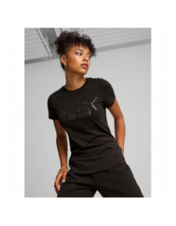 T-shirt essential logo animal noir femme - Puma