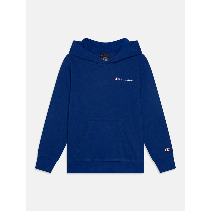 Sweat à capuche petit logo brodé bleu marine enfant - Champion