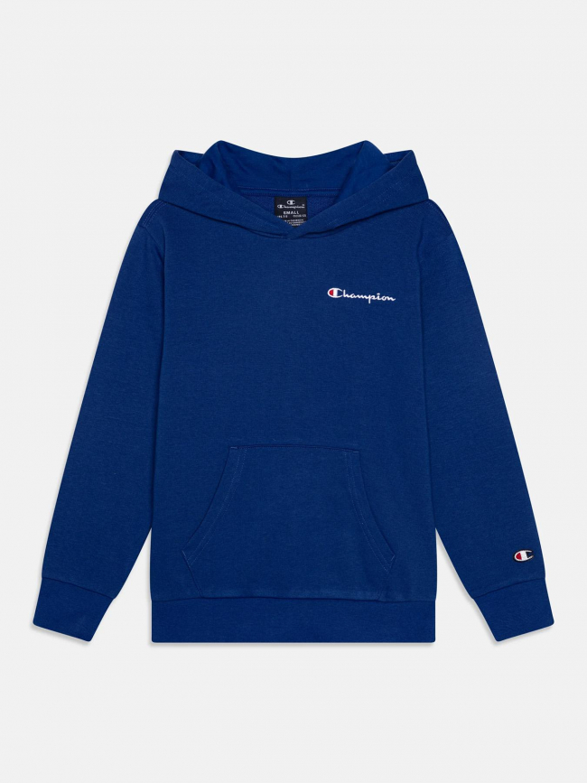 Sweat à capuche petit logo brodé bleu marine enfant - Champion