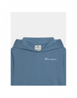 Sweat à capuche petit logo brodé bleu enfant - Champion