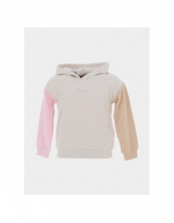 Sweat à capuche active top rose beige fille - Guess