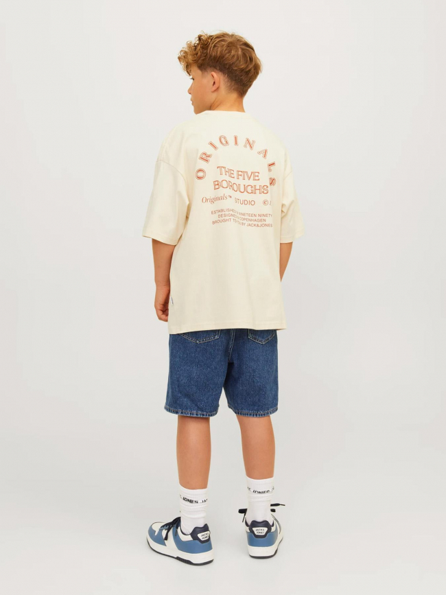 T-shirt brooklyn back beige enfant - Jack & Jones