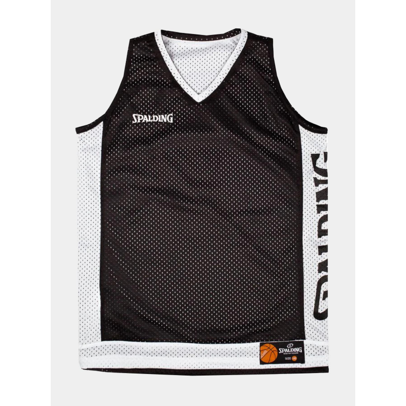 Maillot de basketball réversible blanc noir enfant - Spalding