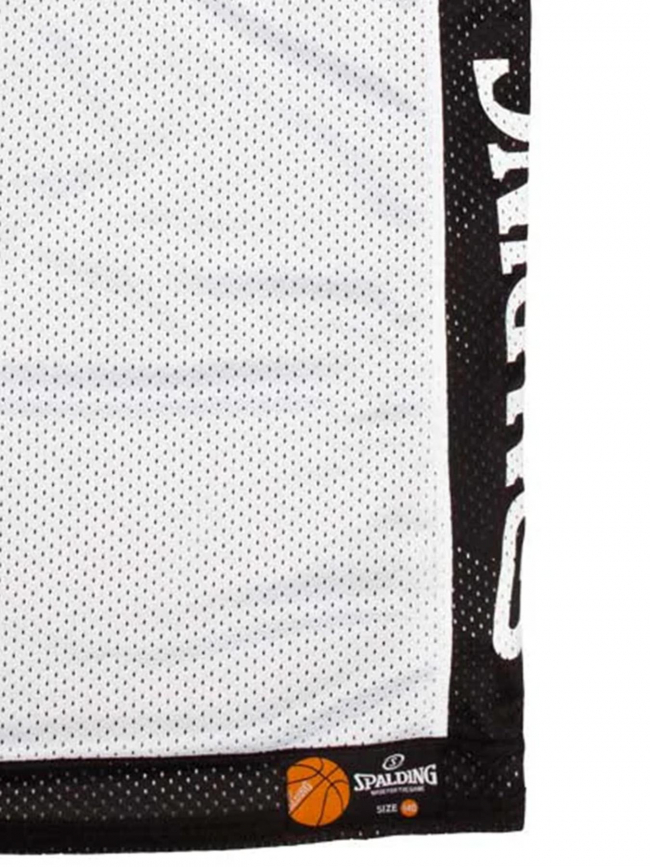 Maillot de basketball réversible blanc noir enfant - Spalding