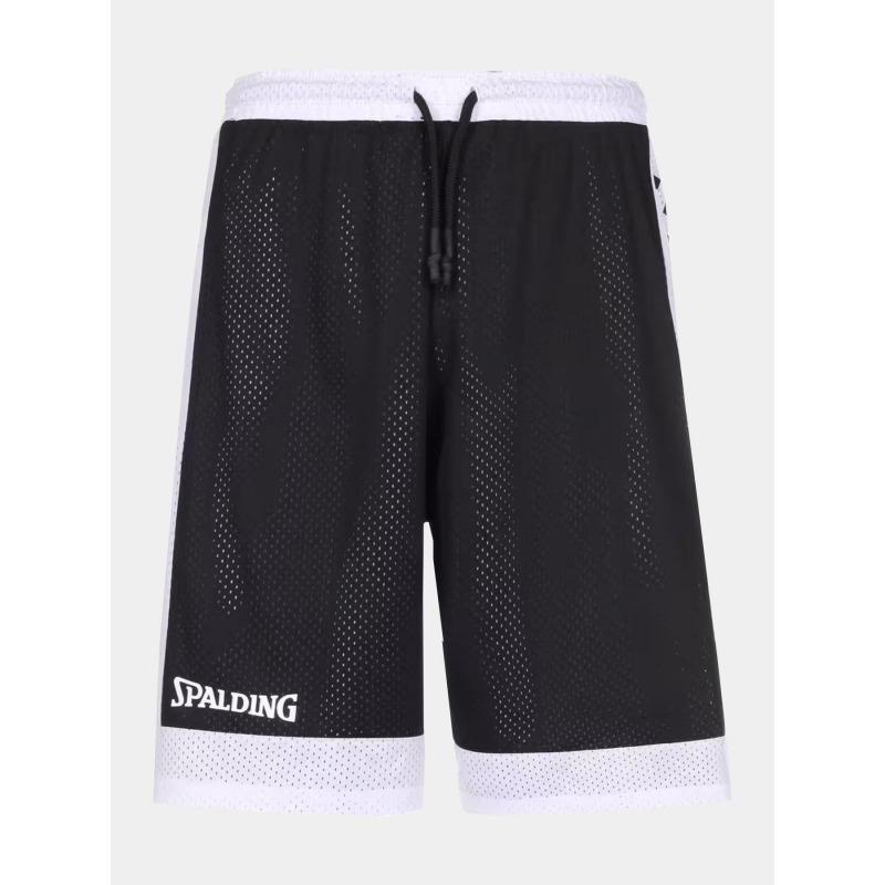 Short de basketball réversible blanc noir enfant - Spalding