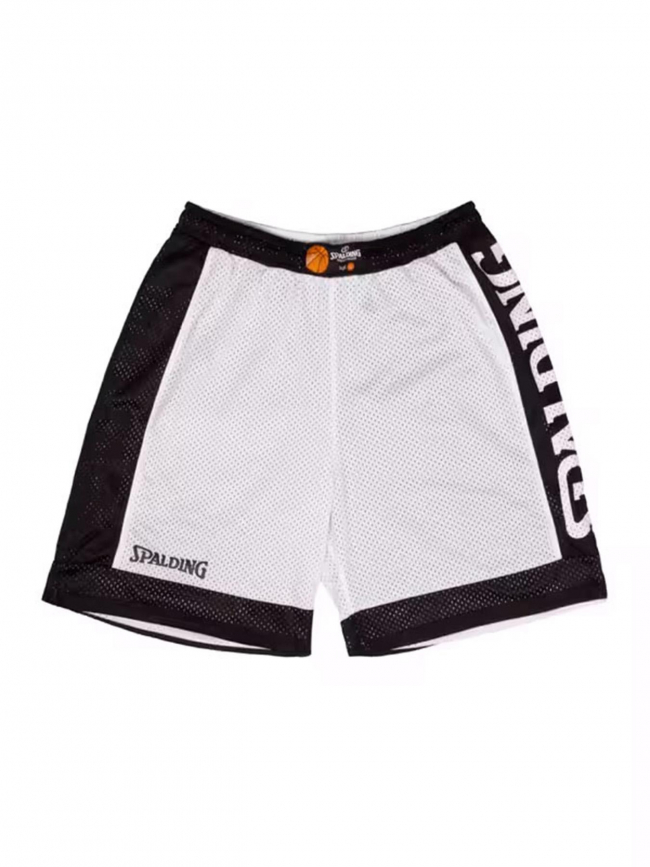 Short de basketball réversible blanc noir enfant - Spalding