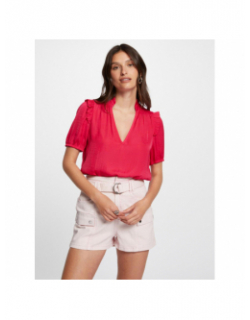 T-shirt fluide otini rose femme - Morgan