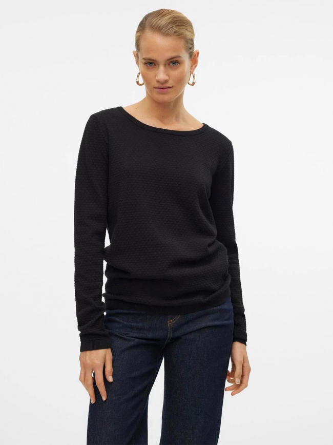 Pull texturé care noir femme - Vero Moda