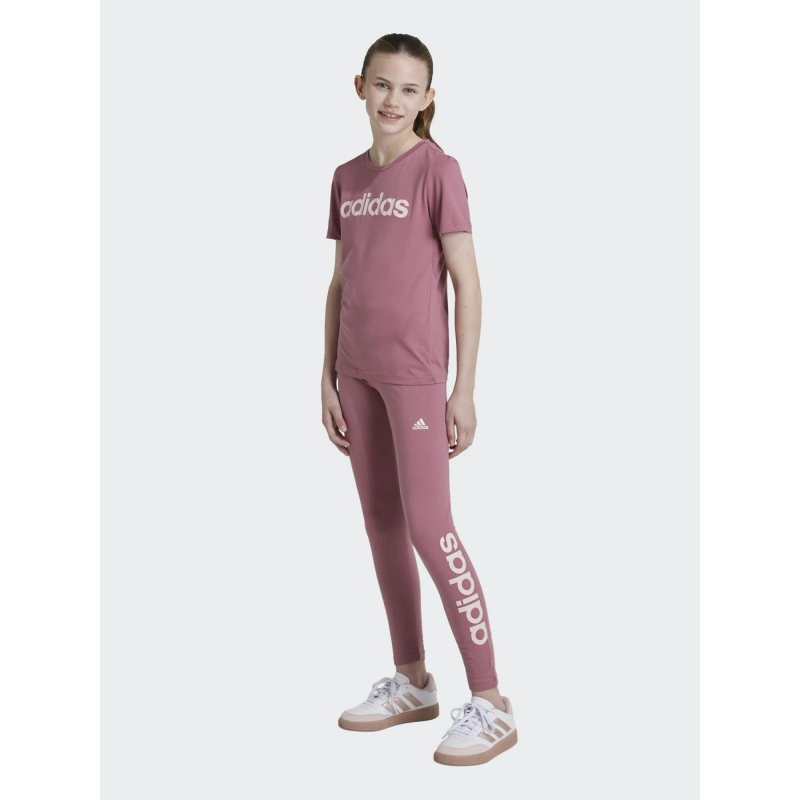 Legging linear logo rose fille - Adidas