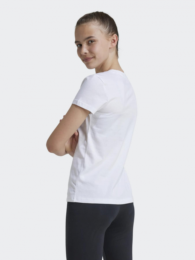 T-shirt logo brillant blanc fille - Adidas