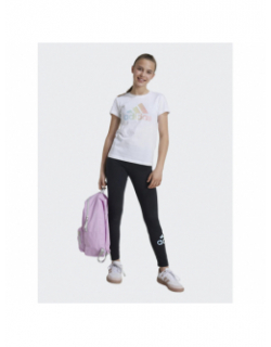 T-shirt logo brillant blanc fille - Adidas