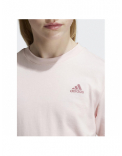 T-shirt uni logo rose enfant - Adidas