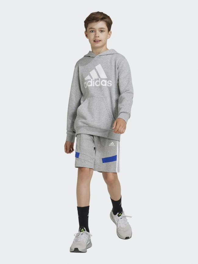 Short jogging colorblock gris enfant - Adidas