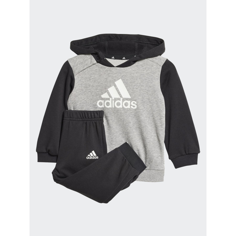 Ensemble de survêtement colorblock noir gris enfant - Adidas