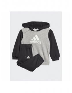 Ensemble de survêtement colorblock noir gris enfant - Adidas