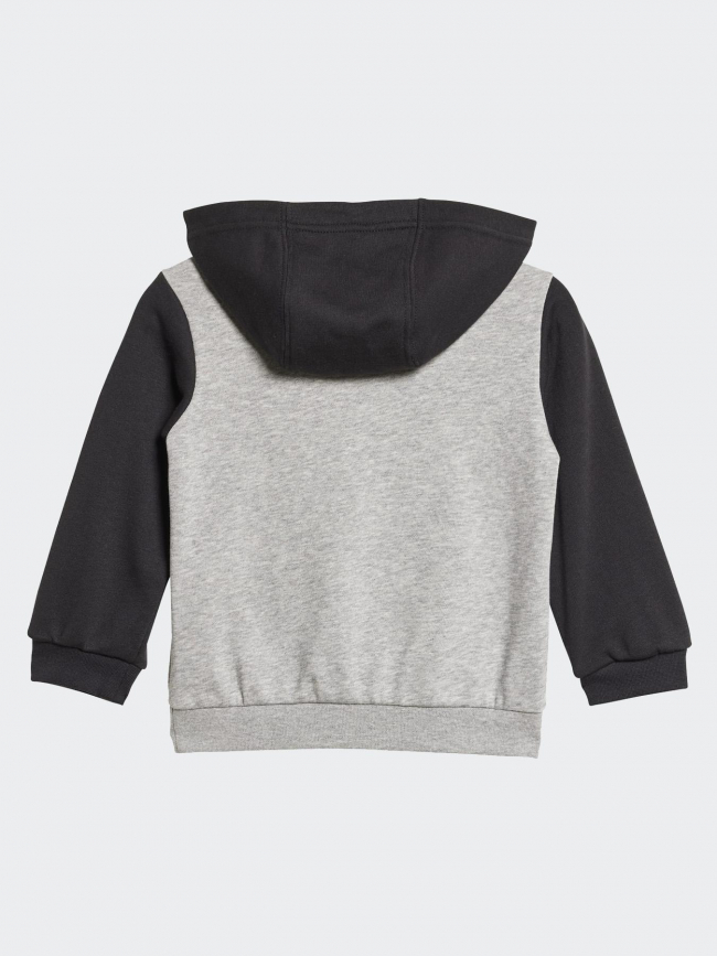 Ensemble de survêtement colorblock noir gris enfant - Adidas