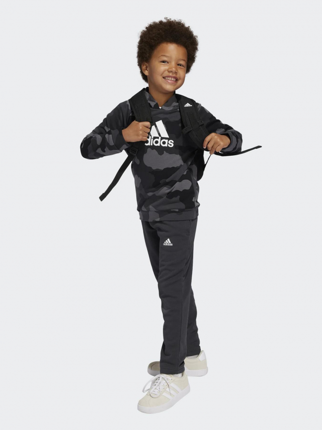 Ensemble sweat et jogging camo gris enfant - Adidas