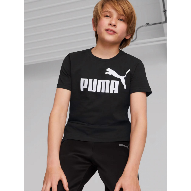 T-shirt classique logo noir enfant - Puma