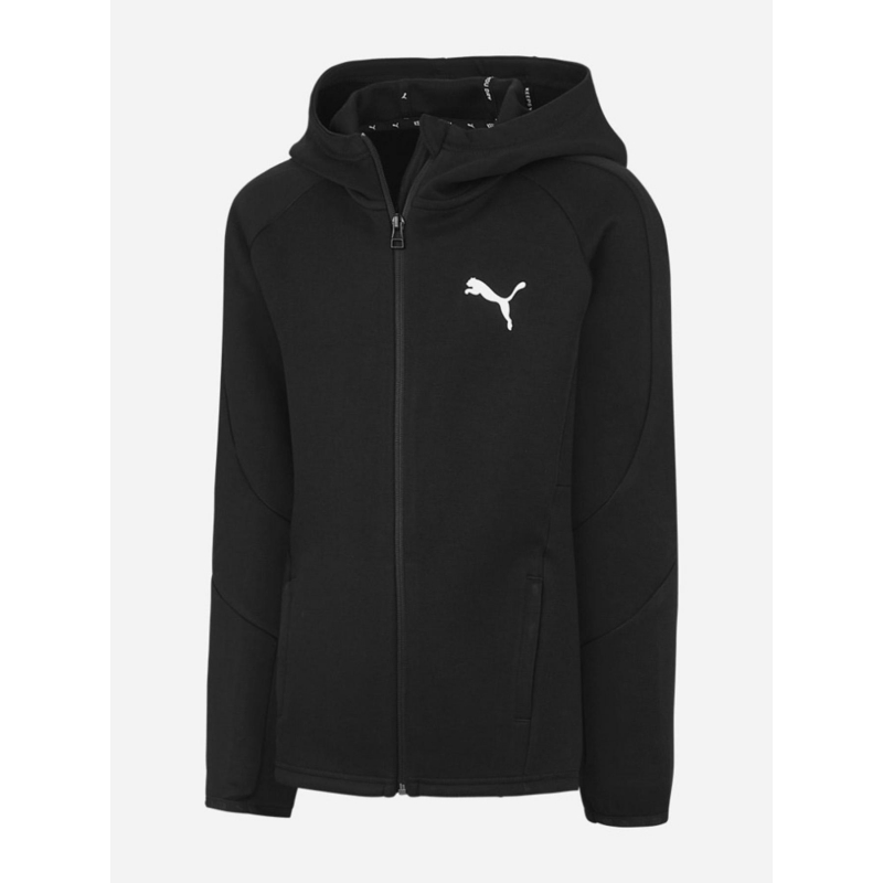 Veste de survêtement zippée a capuche evs cr noir enfant - Puma