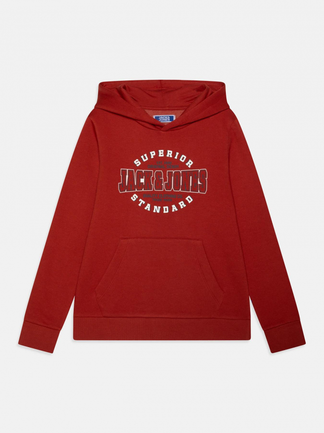 Sweat à capuche logo rouge enfant - Jack & Jones