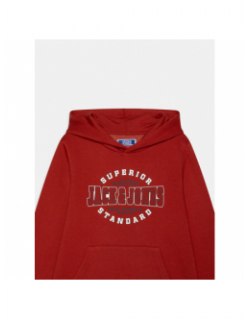 Sweat à capuche logo rouge enfant - Jack & Jones