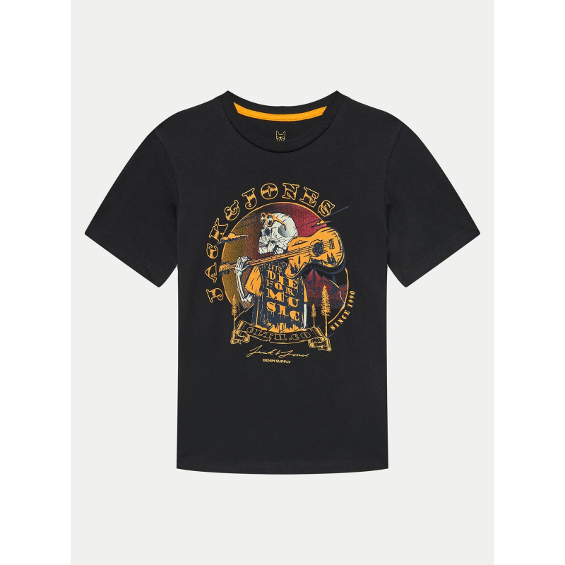 T-shirt skull rock noir enfant - Jack & Jones