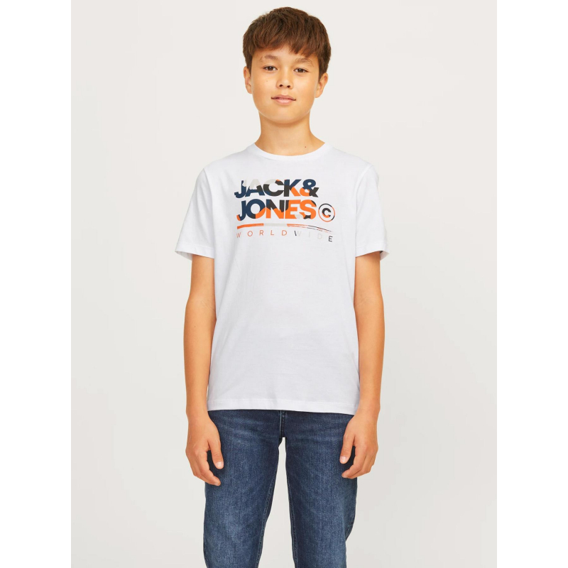 T-shirt jjluke blanc enfant - Jack & Jones