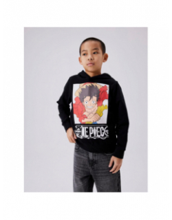 Sweat à capuche one piece luffy noir enfant - Name It