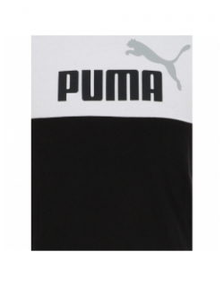 T-shirt essential block noir blanc bordeaux enfant - Puma