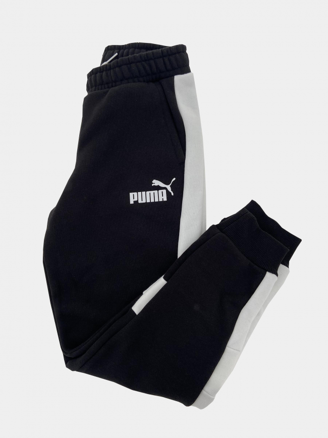 Jogging colorblock noir blanc garçon - Puma