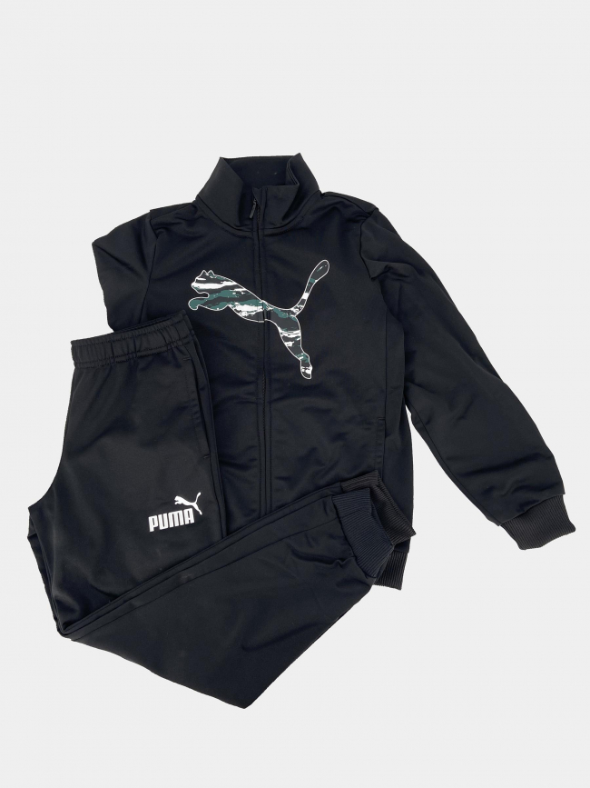 Ensemble survêtement logo camo noir garçon - Puma