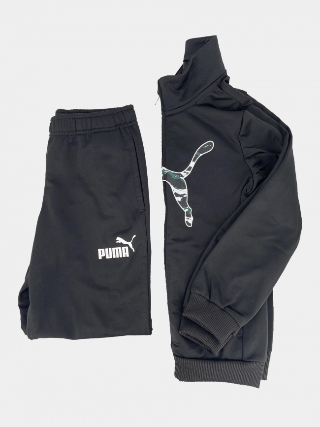 Ensemble survêtement logo camo noir garçon - Puma