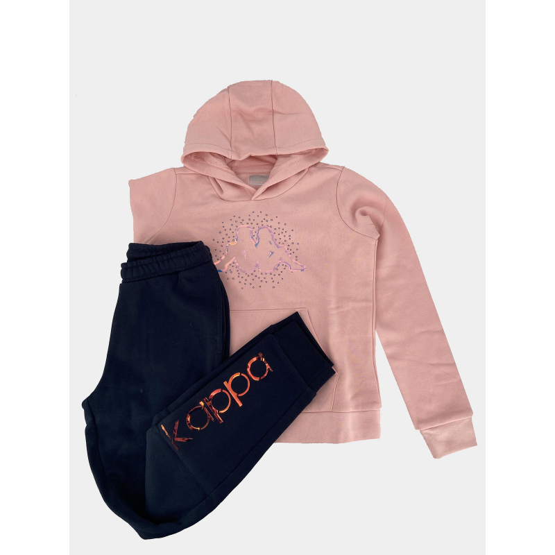 Ensemble sweat jogging sicily rose bleu fille - Kappa