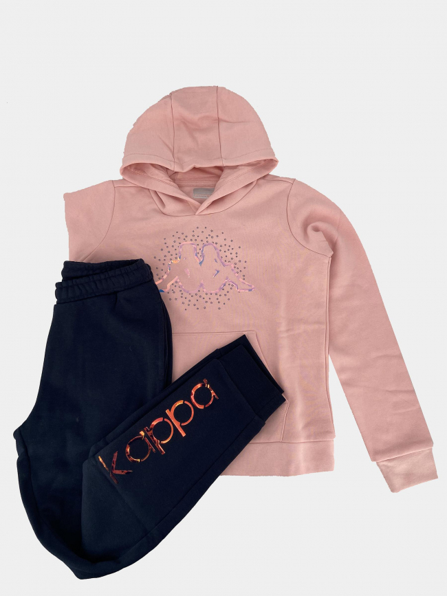 Ensemble sweat jogging sicily rose bleu fille - Kappa