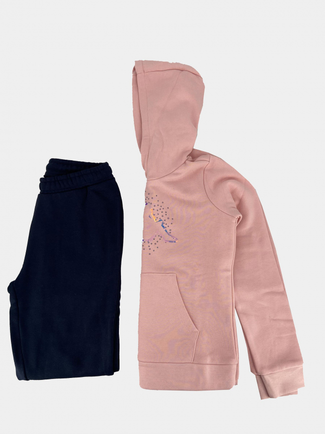 Ensemble sweat jogging sicily rose bleu fille - Kappa