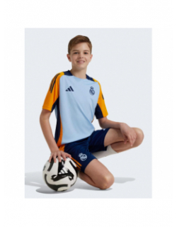 Short d'entrainement real madrid bleu marine orange enfant - Adidas