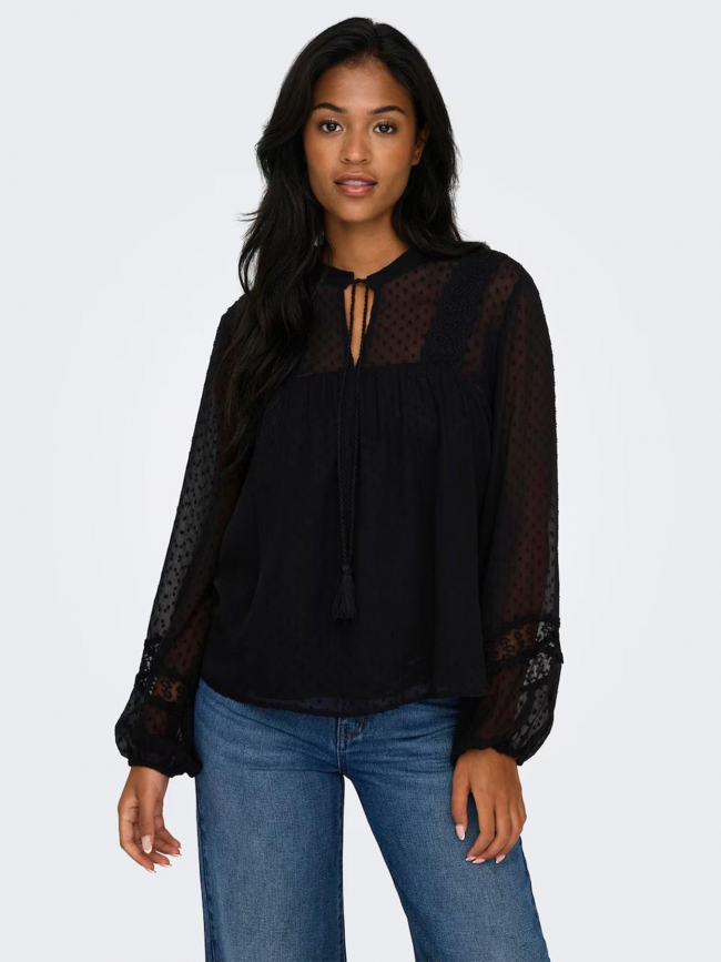 Blouse tessa eliza noir femme - Only