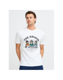 T-shirt the origin of attitude blanc homme - Blend